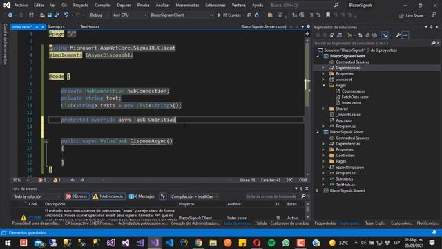 Aplicaciones en Tiempo Real utilizando Blazor y SignalR смотреть онлайн