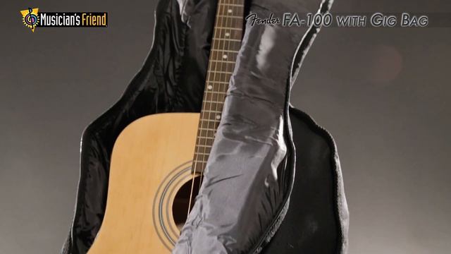 Fender FA-100 Acoustic Guitar with Gig Bag смотреть онлайн