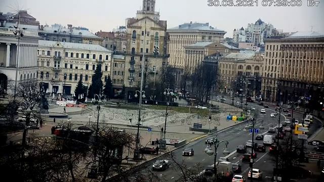 Веб-камера Киев Европейская площадь + Майдан 2021 03 30 смотреть онлайн