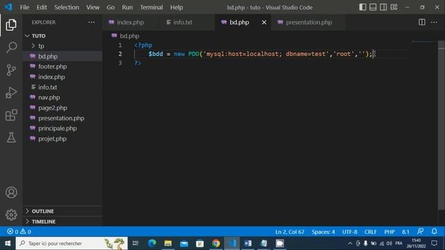 Opérations CRUD avec php: Episode 7: Se connecter à la base de données en PHP смотреть онлайн