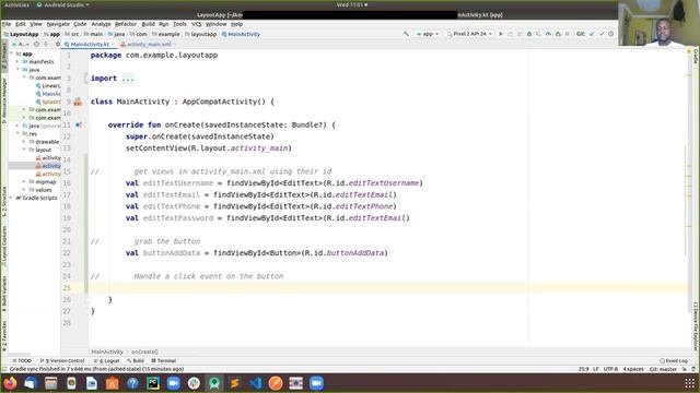 Grabbing user data in Android using Kotlin смотреть онлайн