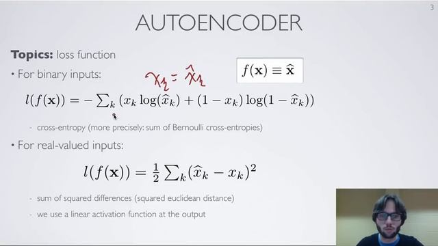 Neural networks [6.2] : Autoencoder - loss function смотреть онлайн