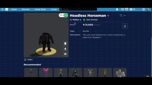 Headless Horseman is NOW on SALE // ROBLOX смотреть онлайн