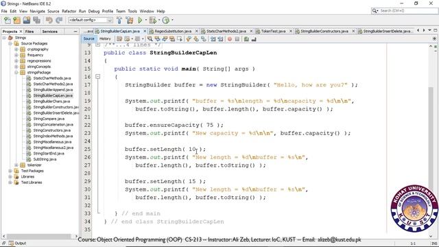Lecture 26-V1- Object Oriented Programming in Java - StringBuilder смотреть онлайн