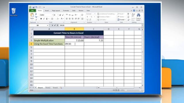 How to Convert Time to Hours in Excel 2010 смотреть онлайн