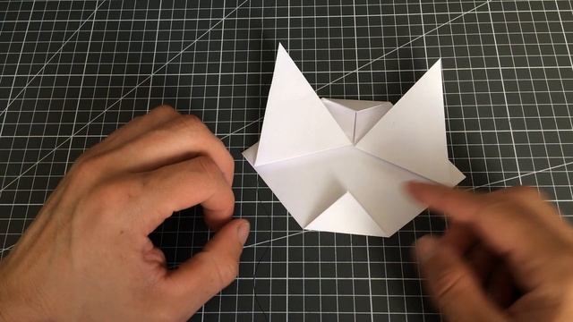 Котик оригами для детей. Простая схема котика из бумаги а4. смотреть онлайн