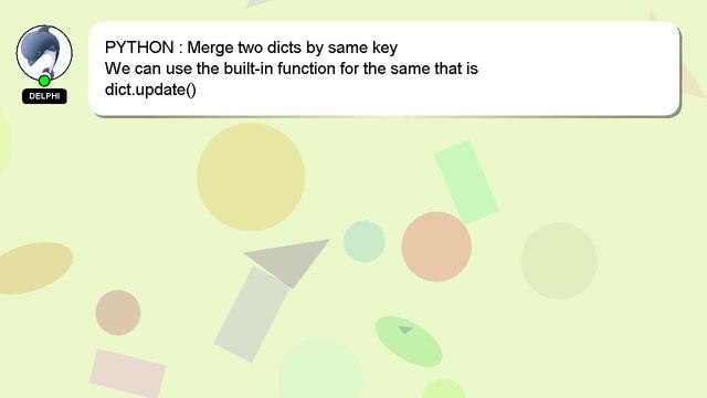 PYTHON : Merge two dicts by same key смотреть онлайн