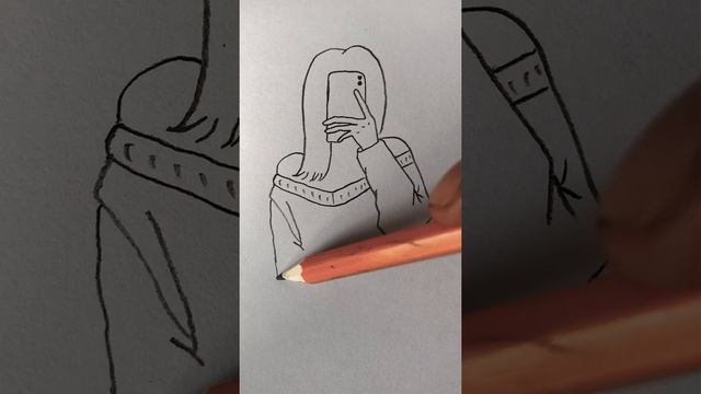 Как нарисовать сидящую ДЕВУШКУ с телефоном в руках смотреть онлайн