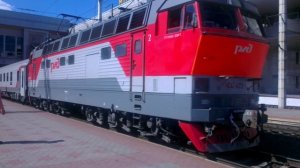 Отправление поезда №22 Прага - Москва. ЧС4т