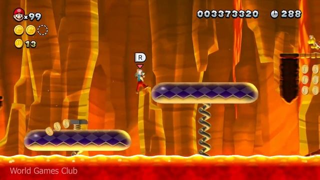 Прохождение New Super Mario Bros U (Wii U) прилив лавы смотреть онлайн