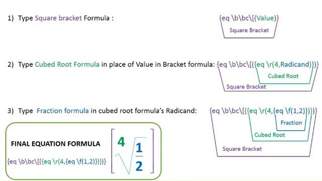 Type Brackets + Cubed Root + Fraction in MS Word| ecoolgenius смотреть онлайн