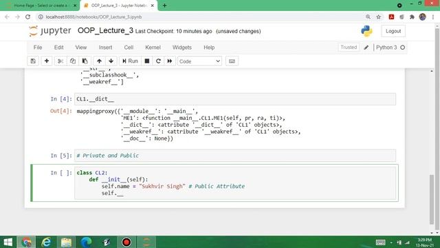 OOPs in Python Lecture 3 : Public and Private Attributes смотреть онлайн