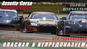 Asseto Corsa Competizione - SPA - Знакомлюсь с трассой. Ауди дает жару. (Заметки новичка)