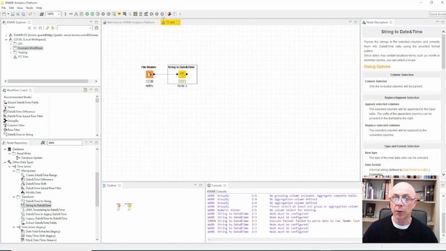Parse dates from strings in KNIME смотреть онлайн