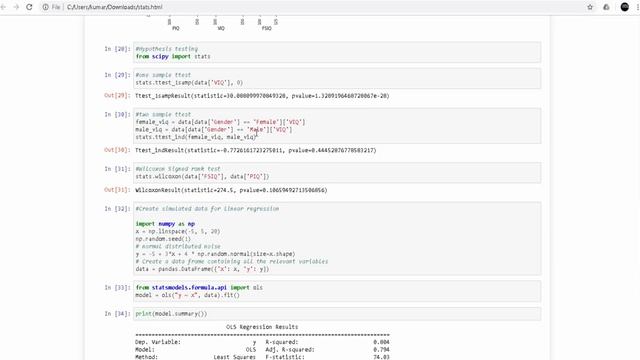 Statistics usig Python || Summary Stats || Hypothesis Testing || Regression смотреть онлайн