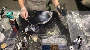 Процесс рисования эпоксидной смолой | Resin art