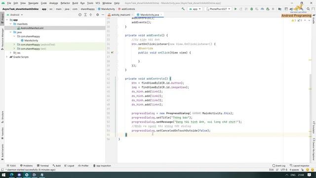 Android Programming - AsyncTask – ví dụ show hình ảnh từ Internet смотреть онлайн