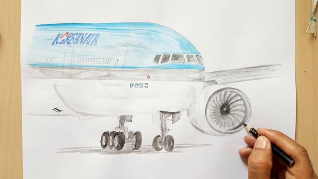 DRAWING AN AIRPLANE,Boeing777-300