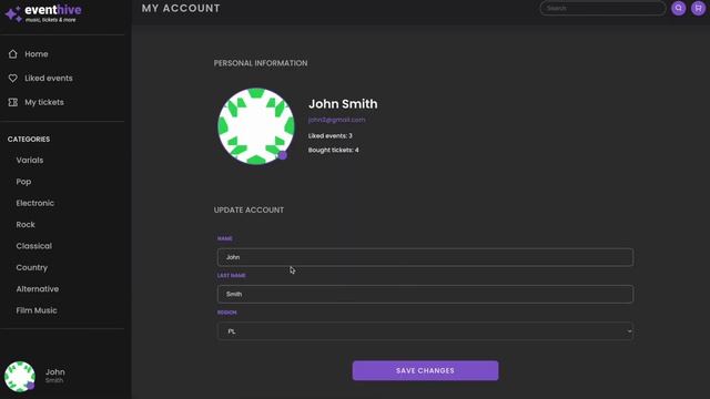 Eventhive - Portfolio project - Demo смотреть онлайн