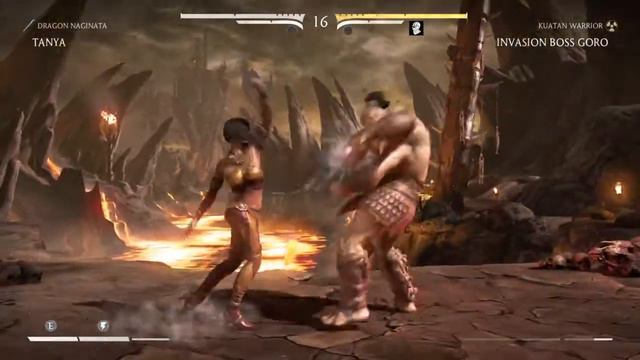 Mortal Kombat X Invasion Boss Goro Vs Dragon Naginata Tanya with Commentary смотреть онлайн