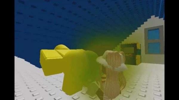 Big Yellow Dummy Farts on girl Face Roblox Fart Animation