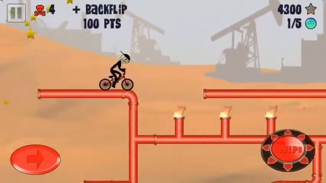 [Stickman BMX] Oiling Point - Level 5: Stick BMX смотреть онлайн