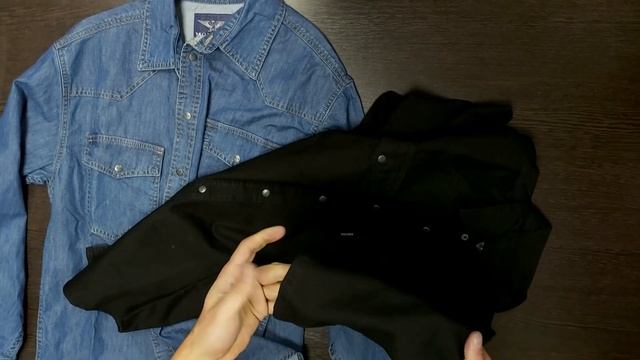 обзор рубашек Montana синего и черного цвета смотреть онлайн