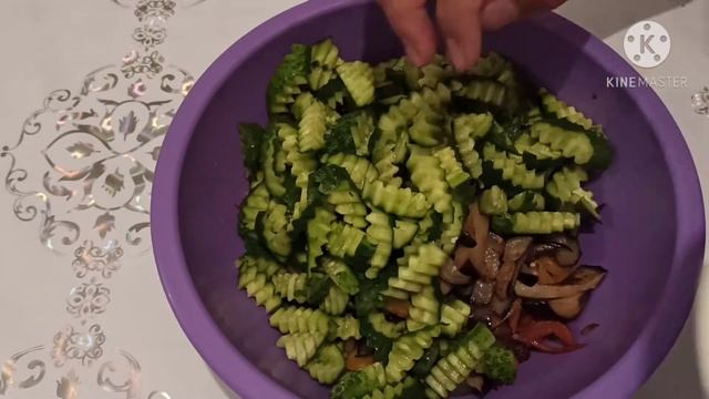 Хе по корейский./ Оңай және дәмді салат./ Хе с овощами. Баклажан мен салат./ Салат для гостей.