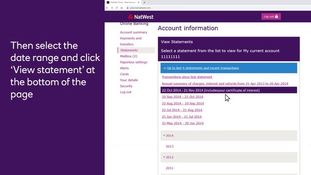 How to download a PDF bank statement | NatWest смотреть онлайн