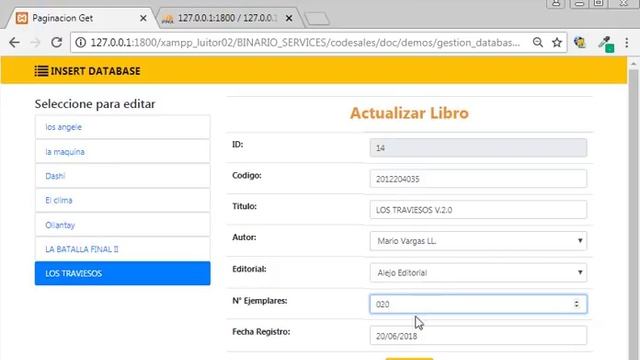 UPDATE SQL DATABASE WITH PHP AND JS смотреть онлайн