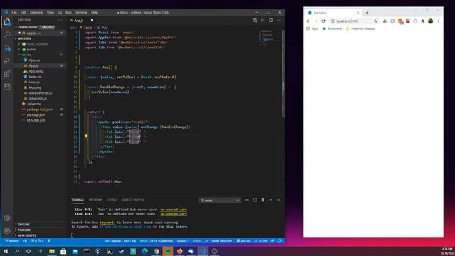 Material UI - Tabs смотреть онлайн