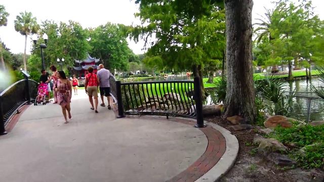 США. Гуляем по LAKE EOLA PARK, Downtown Orlando смотреть онлайн