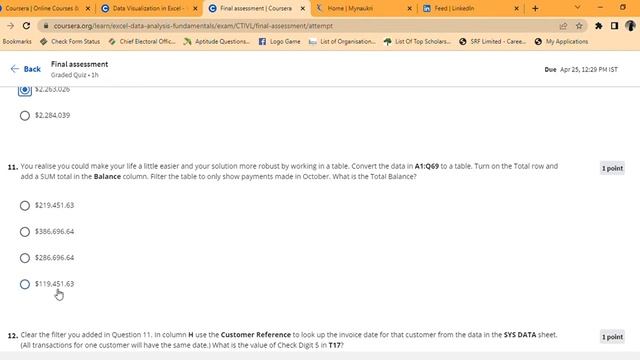 Excel Fundamentals For Data Analysis: Macquarie University: Coursera: WEEK 5 FINAL ASSESSMENT