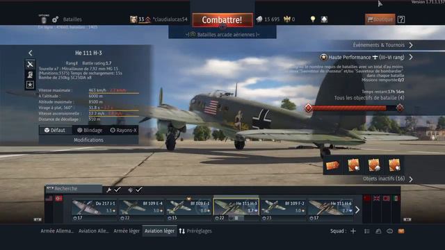 War Thunder présentation du he 111 смотреть онлайн