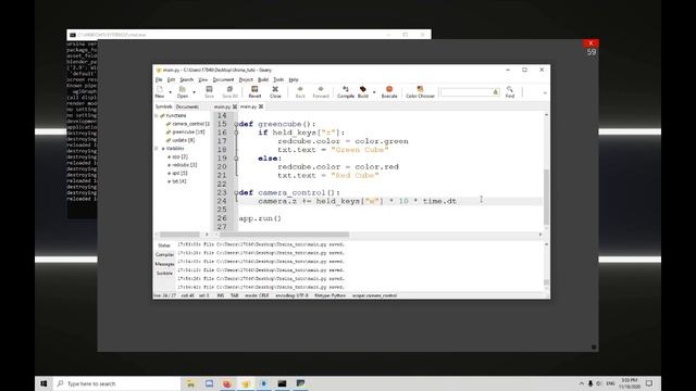 Ursina Engine Tutorial 03: Making Functions and Moving the Camera смотреть онлайн