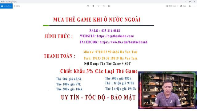 Cách Mua Thẻ Game khi đang sống, học tập, làm việc ở nước ngoài nhanh gọn смотреть онлайн
