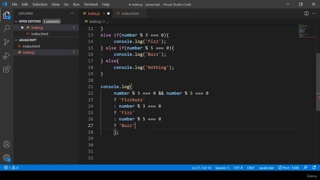 005 Exercise Fizz Buzz With Ternary Operators смотреть онлайн
