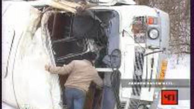 Столкновение автобуса и грузовика в Ивановской бласти смотреть онлайн