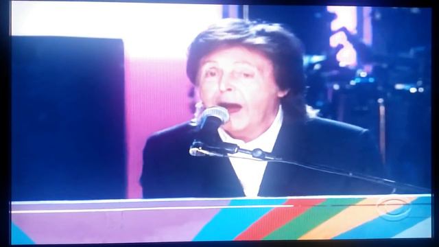 Paul McCartney And Ringo Starr At Grammys 2014