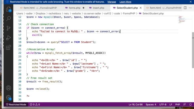 PHP: Select From Database смотреть онлайн