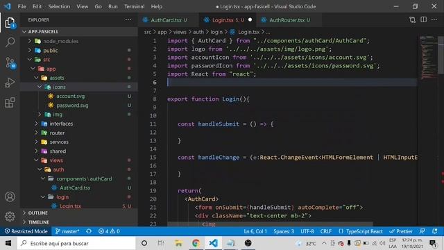 React Typescript | Creando formulario login | parte 1 смотреть онлайн