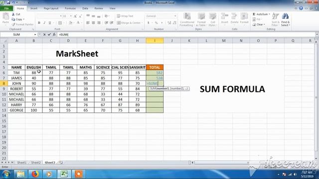How to use SUM formula in Excel смотреть онлайн