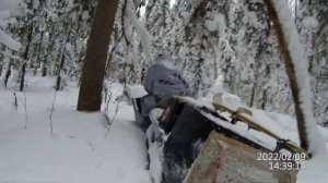 Мототолкач Ураган Сибирь на 600-ой гусенице вдвоем в целый снег