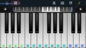 ,,В синем море, в белой пене» из мультика Perfect Piano на пианино одним пальцем