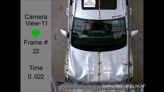 2020-2022 Mercedes-Benz GLE-Class (W167 - GLE 350) NHTSA Full-Overlap Frontal Crash Test