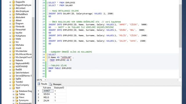 SQL ALİAS KULLANIMI смотреть онлайн