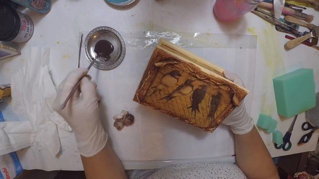 Decoupage For Beginners - Antique Jewelry Box - Decoupage Box With Air Dry Clay