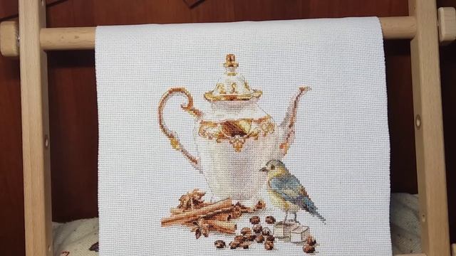 176 #Вышивальная неделя/Готовая вышивка от Алисы Ценитель кофе/Влог/Моя орхидея радует смотреть онлайн