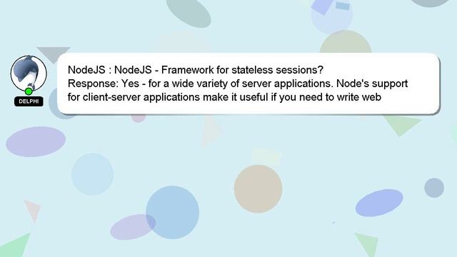 NodeJS : NodeJS - Framework for stateless sessions? смотреть онлайн