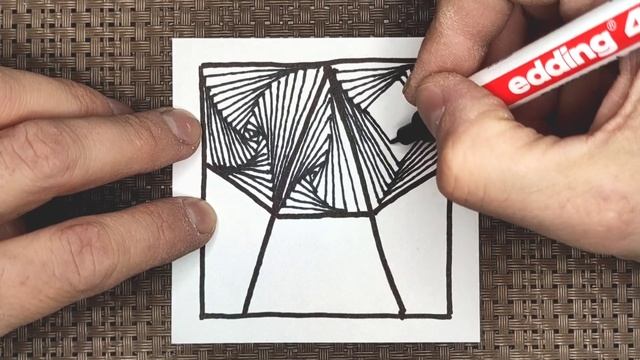 3Д узор из буквы "А". Рисовать 3д очень просто. Trick art. смотреть онлайн